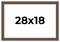 28x18 Wide Barnwood Picture Frame with UV-Resistant Acrylic & Acid Free Backing, Available in 6 Paint Finishes - Grey, Brown, White, and Black